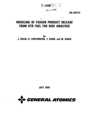 Modeling of fission product release from HTR (high temperature reactor) fuel for risk analyses