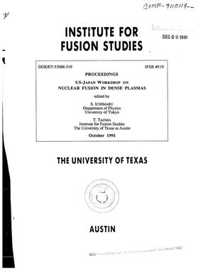 1991 US-Japan workshop on Nuclear Fusion in Dense Plasmas