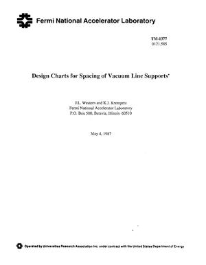 Design charts for spacing of vacuum line supports