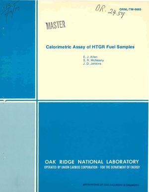 Calorimetric assay of HTGR fuel samples