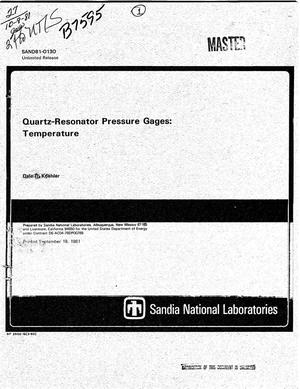 Quartz-resonator pressure gauges: temperature performance