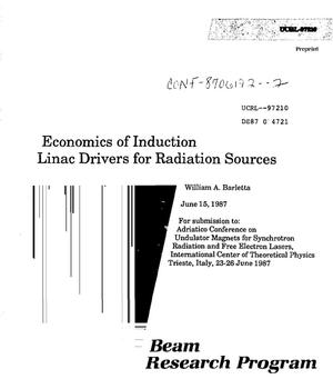 Economics of Induction Linac Drivers for Radiation Sources