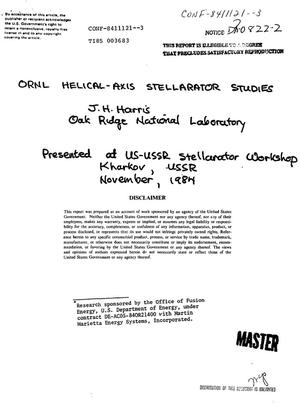 ORNL helical-axis stellarator studies
