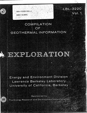 Compilation of geothermal information: exploration