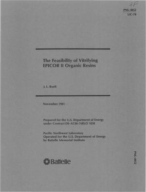 Feasibility of vitrifying EPICOR II organic resins