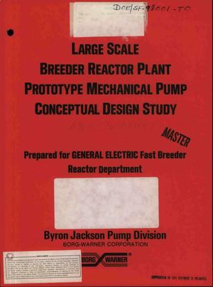 Large scale breeder reactor plant prototype mechanical pump conceptual design study