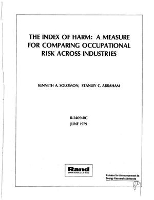 Index of harm: a measure for comparing occupational risk across industries