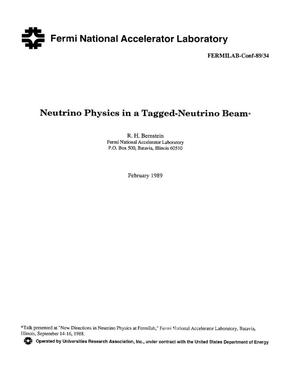 Neutrino physics in a tagged-neutrino beam
