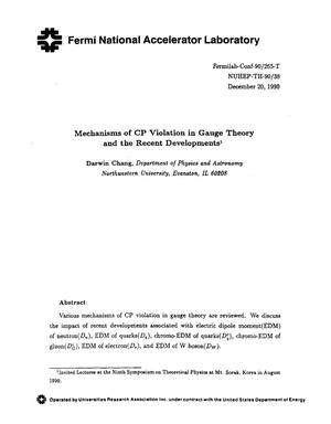 Mechanisms of CP violation in gauge theory and the recent developments