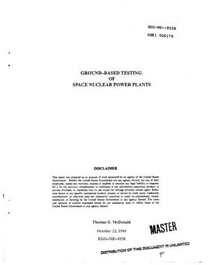 Ground-based testing of space nuclear power plants