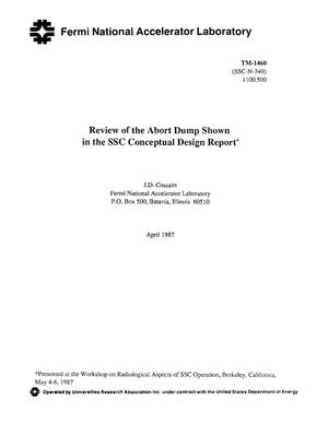 Primary view of object titled 'Review of the abort dump shown in the SSC (superconducting super collider) conceptual design report'.