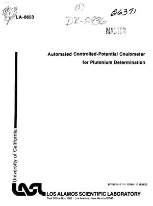 Automated controlled-potential coulometer for plutonium determination