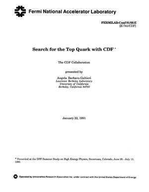 Search for the top quark with CDF