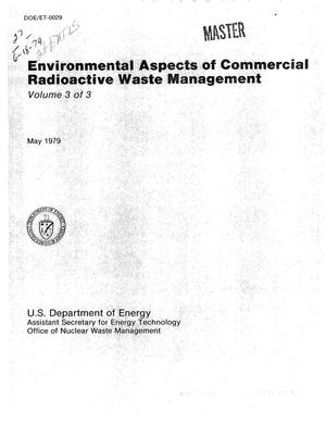 Environmental aspects of commercial radioactive waste management