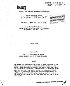 Energies and bonding in manganese phosphides. Annual progress report, July 1, 1978--June 30, 1979