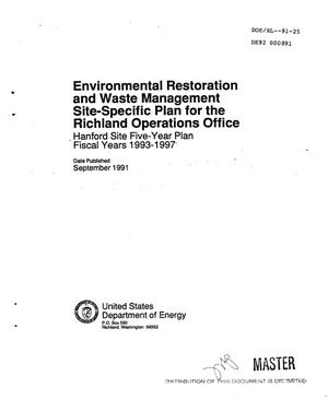 Environmental Restoration and Waste Management Site-Specific Plan for Richland Operations Office. [Contains glossary]