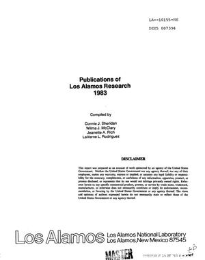 Publications of Los Alamos Research, 1983
