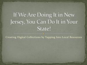 Primary view of object titled 'If We Are Doing It in New Jersey, You Can Do It in Your State!'.