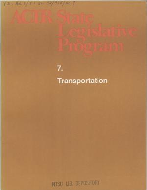 ACIR state legislative program : 7. Transportation