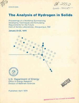 Analysis of hydrogen in solids