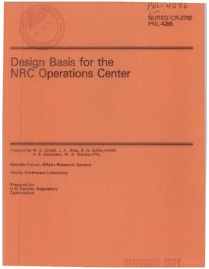 Design basis for the NRC Operations Center