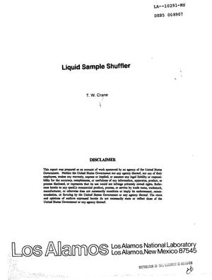 Liquid sample shuffler