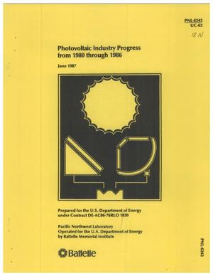 Photovoltaic industry progress from 1980 through 1986