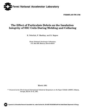 The effect of particulate debris on the insulation integrity of SSC coils during molding and collaring
