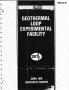 Report: Geothermal Loop Experimental Facility. Quarterly report, January--Mar…