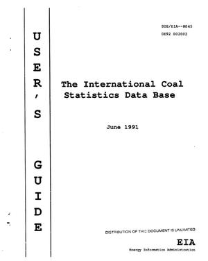 The International Coal Statistics Data Base user's guide