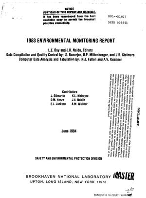 Primary view of object titled '1983 environmental monitoring report'.