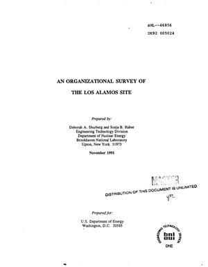 An organizational survey of the Los Alamos Site