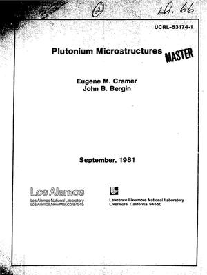 Plutonium microstructures. Part 1