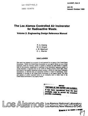 Los Alamos Controlled Air Incinerator for radioactive waste. Volume II. Engineering design reference manual