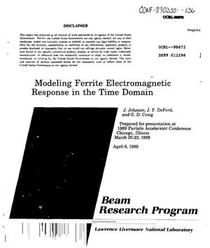 Modeling ferrite electromagnetic response in the time domain