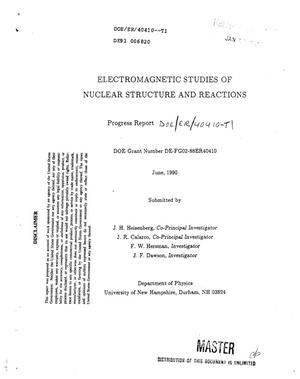 Electromagnetic Studies of Nuclear Structure and Reactions