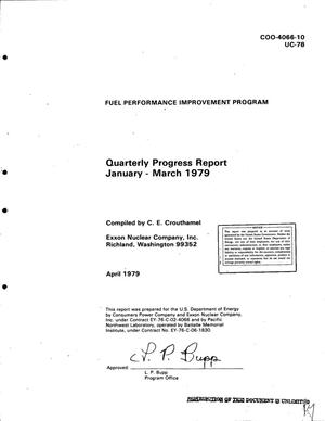 Fuel Performance Improvement Program. Quarterly progress report, January--March 1979. [LWR]