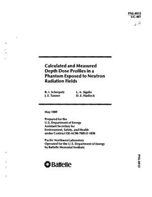 Calculated and measured depth dose profiles in a phantom exposed to neutron radiation fields