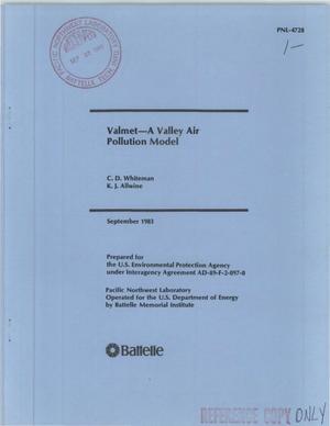 VALMET-A valley air pollution model