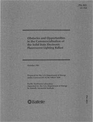Obstacles and opportunities in the commercialization of the solid-state-electronic fluorescent-lighting ballast