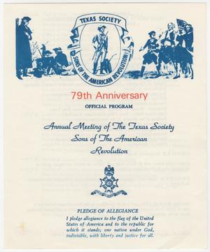 Annual Meeting of the Texas Society, Sons of the American Revolution, 1976