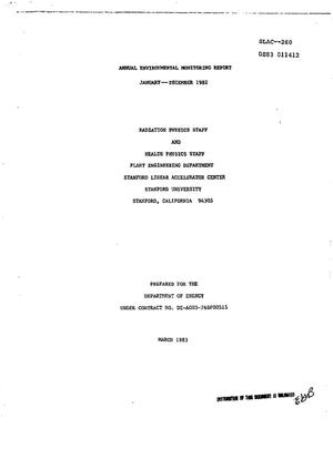 Annual environmental monitoring report, January-December 1982