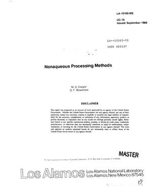 Primary view of object titled 'Nonaqueous processing methods'.