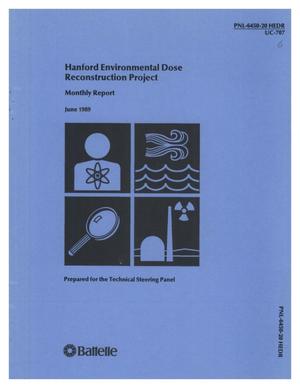 Hanford Environmental Dose Reconstruction Project: Monthly report