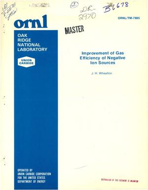 Improvement of gas efficiency of negative ion sources