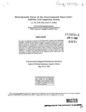 Electrodynamic forces of the cross-connected figure-eight null-flux coil suspension system