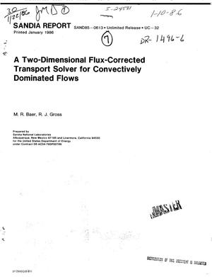Two-dimensional flux-corrected transport solver for convectively dominated flows