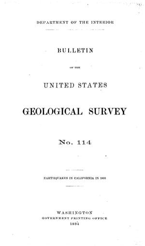 Primary view of object titled 'Earthquakes in California in 1893'.