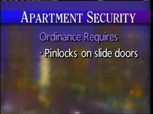 [News Clip: Apartment security]