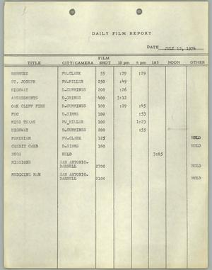 Primary view of object titled '[News Story Log: July 12 to December 31, 1974]'.